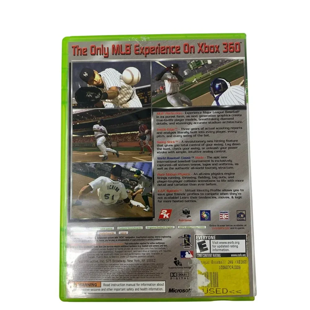 Major League Baseball 2K6 Xbox 360 Complete Tested Video Game